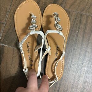 Indigo Soul Tan and White Sandals